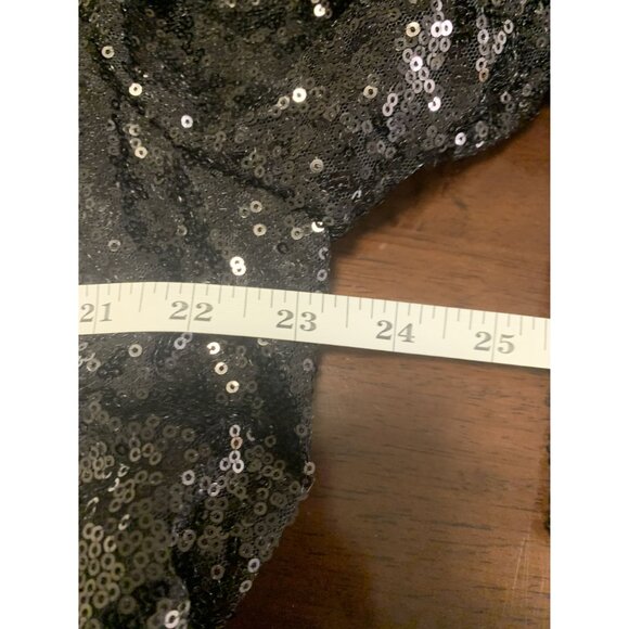 Boohoo Puff Sleeve Sequin Cocktail Mini Dress Size 20 - Picture 5 of 9